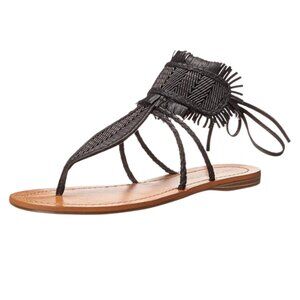 NEW Women's Sandals, Black Leather Sandals, Lucky Brand Size 6.5